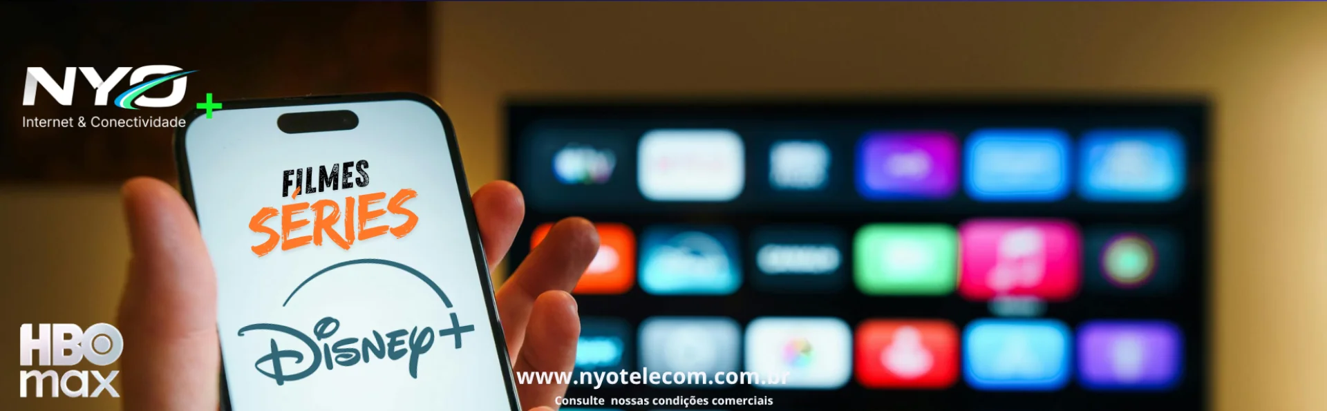 NYO Telecom: filmes e séries no celular, com Disney+ e HBO Max